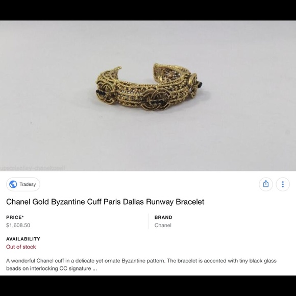 CHANEL gold-tone bangle bracelet - Picture 6 of 6